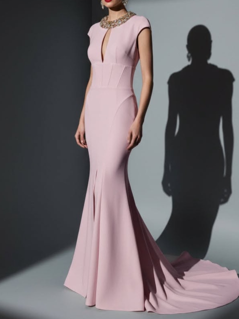 Fouad Sarkis Red Evening Gown